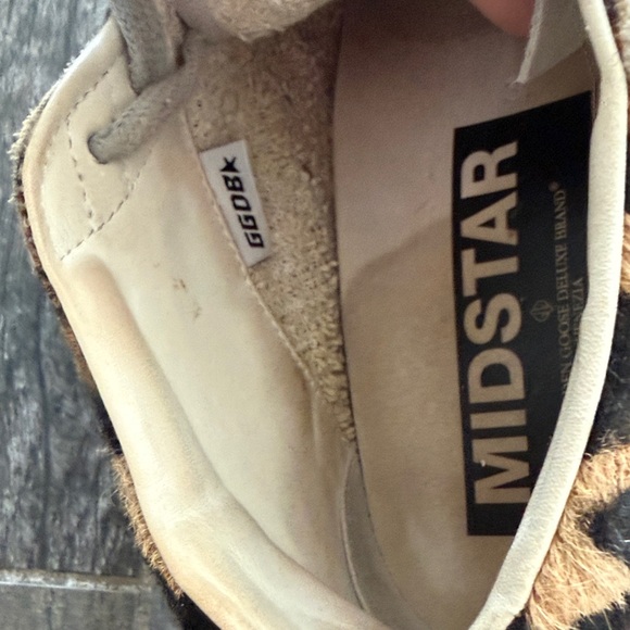 Golden Goose Leopard Print Sneakers with Black Star - Picture 5 of 6